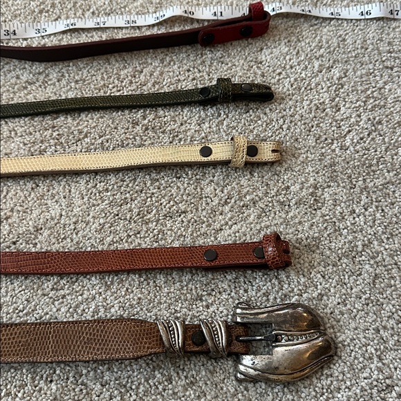 Barry Kieseltein Cord Lot Vintage Belts & Buckles (6 pieces) - Picture 2 of 12
